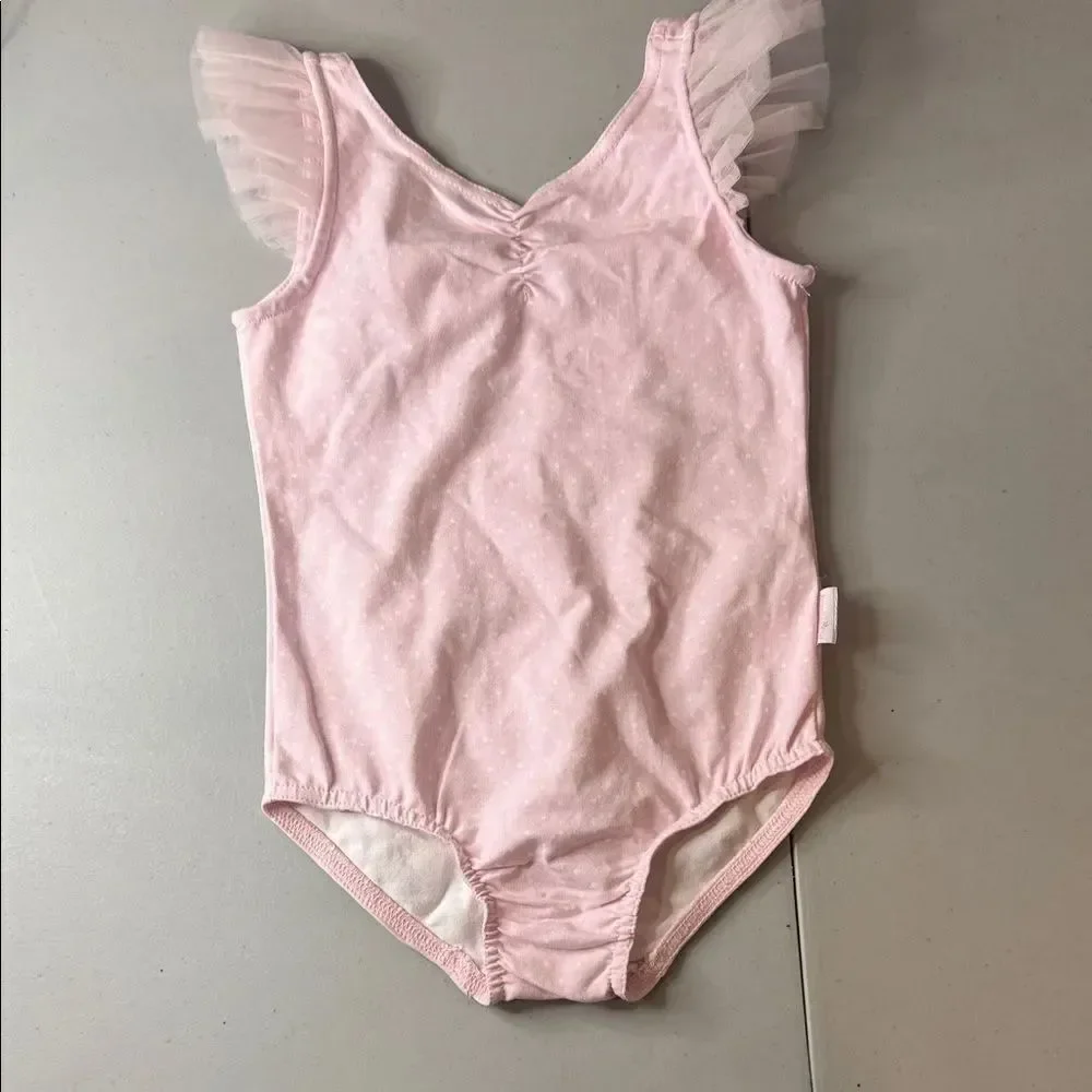 American Girl Light Pink Bodysuit with Tulle Sleeves